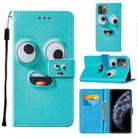 For iPhone 11 Pro Cross Texture Painting Pattern Horizontal Flip Leather Case with Holder & Card Slots & Wallet & Lanyard(Big Eyed) - 1