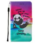 For iPhone 12 mini Cross Texture Painting Pattern Horizontal Flip Leather Case with Holder & Card Slots & Wallet & Lanyard(Sleeping Baby) - 2