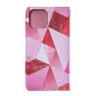 For iPhone 12 mini Cross Texture Painting Pattern Horizontal Flip Leather Case with Holder & Card Slots & Wallet & Lanyard(Pink Diamond) - 3