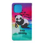 For iPhone 12 / 12 Pro Cross Texture Painting Pattern Horizontal Flip Leather Case with Holder & Card Slots & Wallet & Lanyard(Sleeping Baby) - 3
