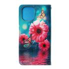For iPhone 12 Pro Max Cross Texture Painting Pattern Horizontal Flip Leather Case with Holder & Card Slots & Wallet & Lanyard(Chrysanthemum) - 3