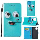 For iPhone 12 Pro Max Cross Texture Painting Pattern Horizontal Flip Leather Case with Holder & Card Slots & Wallet & Lanyard(Big Eyed) - 1