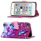 For iPod Touch 7 / 6 / 5 Cross Texture Painting Pattern Horizontal Flip Leather Case with Holder & Card Slots & Wallet & Lanyard(Purple Butterfly) - 3