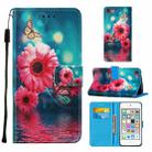 For iPod Touch 7 / 6 / 5 Cross Texture Painting Pattern Horizontal Flip Leather Case with Holder & Card Slots & Wallet & Lanyard(Chrysanthemum) - 1