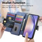 For Redmi Note 12 Turbo Ring Zipper Wallet RFID Blocking MagSafe Leather Phone Case(Blue) - 3