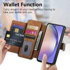 For OnePlus 12R / Ace 3 Ring Zipper Wallet RFID Blocking MagSafe Leather Phone Case(Brown) - 3