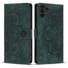 For Samsung Galaxy A13 Mandala Embossed Retro Frosted Leather Phone Case(Green) - 1