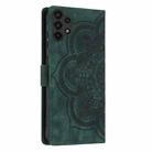 For Samsung Galaxy A13 Mandala Embossed Retro Frosted Leather Phone Case(Green) - 3