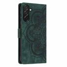 For Samsung Galaxy A36 5G Mandala Embossed Retro Frosted Leather Phone Case(Green) - 3