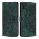 For Samsung Galaxy A33 5G Mandala Embossed Retro Frosted Leather Phone Case(Green) - 1