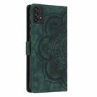 For Samsung Galaxy A33 5G Mandala Embossed Retro Frosted Leather Phone Case(Green) - 3