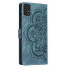 For Samsung Galaxy A53 5G Mandala Embossed Retro Frosted Leather Phone Case(Blue) - 3