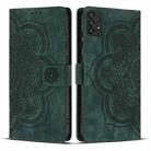 For Samsung Galaxy A53 5G Mandala Embossed Retro Frosted Leather Phone Case(Green) - 1