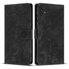 For Samsung Galaxy A53 5G Mandala Embossed Retro Frosted Leather Phone Case(Black) - 1