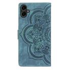 For Samsung Galaxy A07 4G / A06 4G Mandala Embossed Retro Frosted Leather Phone Case(Blue) - 3