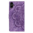 For Samsung Galaxy A07 4G / A06 4G Mandala Embossed Retro Frosted Leather Phone Case(Purple) - 3