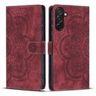 For Samsung Galaxy A17 5G / A26 5G Mandala Embossed Retro Frosted Leather Phone Case(Red) - 1