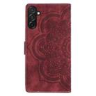 For Samsung Galaxy A17 5G / A26 5G Mandala Embossed Retro Frosted Leather Phone Case(Red) - 3