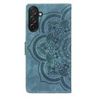 For Samsung Galaxy A17 5G / A26 5G Mandala Embossed Retro Frosted Leather Phone Case(Blue) - 3