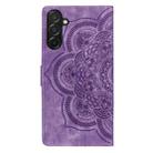 For Samsung Galaxy A17 5G / A26 5G Mandala Embossed Retro Frosted Leather Phone Case(Purple) - 3