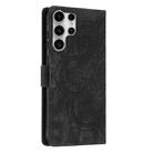 For Samsung Galaxy S25 Ultra 5G Mandala Embossed Retro Frosted Leather Phone Case(Black) - 3