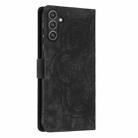 For Samsung Galaxy S24+ 5G Mandala Embossed Retro Frosted Leather Phone Case(Black) - 3