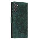 For Samsung Galaxy S24 5G Mandala Embossed Retro Frosted Leather Phone Case(Green) - 3