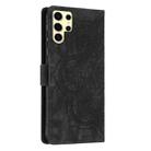 For Samsung Galaxy S24 Ultra 5G Mandala Embossed Retro Frosted Leather Phone Case(Black) - 3