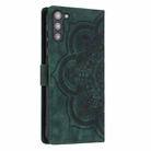 For Samsung Galaxy S23 5G Mandala Embossed Retro Frosted Leather Phone Case(Green) - 3