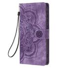For Samsung Galaxy S23 FE 5G Mandala Embossed Retro Frosted Leather Phone Case(Purple) - 2