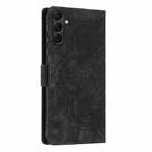 For Samsung Galaxy S23 FE 5G Mandala Embossed Retro Frosted Leather Phone Case(Black) - 3