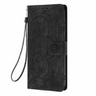 For Samsung Galaxy S22+ 5G Mandala Embossed Retro Frosted Leather Phone Case(Black) - 2