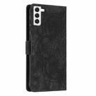 For Samsung Galaxy S21 FE 5G Mandala Embossed Retro Frosted Leather Phone Case(Black) - 3