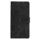 For Samsung Galaxy S25 FE 5G Mandala Embossed Retro Frosted Leather Phone Case(Black) - 2