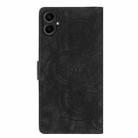 For Samsung Galaxy S25 FE 5G Mandala Embossed Retro Frosted Leather Phone Case(Black) - 3