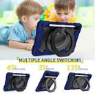 For Honor Pad X9 / X8a Armor Portable Rotating Ring Holder Silicone Tablet Case(Navy Blue) - 3