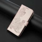 For Kyocera DIGNO BX Datura Flower Embossed Flip Leather Phone Case(Rose Gold) - 2