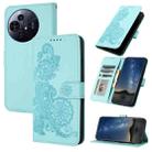 For TCL 50 Pro NxtPaper Datura Flower Embossed Flip Leather Phone Case(Light Blue) - 1