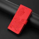 For TCL 305 / 306 / 30E / 30 SE Datura Flower Embossed Flip Leather Phone Case(Red) - 2