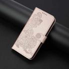 For TCL 405 / 406 / 408 Datura Flower Embossed Flip Leather Phone Case(Rose Gold) - 2