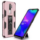 For Oppo A5 (2020) Soldier Armor Shockproof TPU + PC Magnetic Protective Case with Holder(Rose Gold) - 1