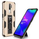 For Oppo A5 (2020) Soldier Armor Shockproof TPU + PC Magnetic Protective Case with Holder(Gold) - 1