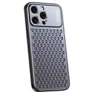 For iPhone 14 Pro Honeycomb Radiating Alloy Phone Case(Space Grey) - 1