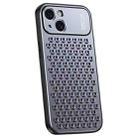 For iPhone 15 Plus Honeycomb Radiating Alloy Phone Case(Space Grey) - 1