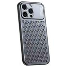 For iPhone 15 Pro Max Honeycomb Radiating Alloy Phone Case(Space Grey) - 1