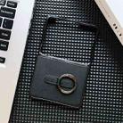 For Huawei Pura X Electroplated Plain Leather Phone Case with Ring(Black) - 2
