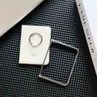 For Huawei Pura X Electroplated Plain Leather Phone Case with Ring(White) - 3