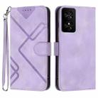 For TCL 50 SE / 40 NxtPaper 4G Line Pattern Skin Feel Leather Phone Case(Light Purple) - 1