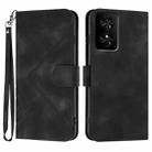 For TCL 50 SE / 40 NxtPaper 4G Line Pattern Skin Feel Leather Phone Case(Black) - 1