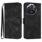 For TCL 60R 5G Line Pattern Skin Feel Leather Phone Case(Black) - 1